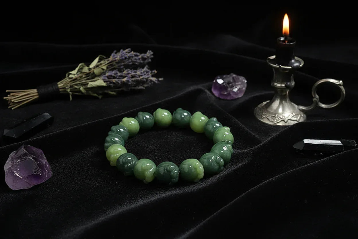 Cat Paw Bracelet - Sorceress Sanctuary lime / Cat's Paw / 12to13mm-Cherry Blossom Powder Is Small / Cat's Paw / 12to13mm-Charcoal Burning Dunhuang / Cat's Paw / 12to13mm-Dark green / Cat's Paw / 12to13mm-Tipsy Wild Berry / Cat's Paw / 12to13mm