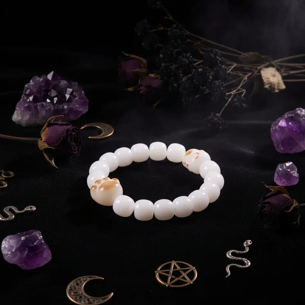 Cat Paw Bracelet - Sorceress Sanctuary lime / Cat's Paw / 12to13mm-Cherry Blossom Powder Is Small / Cat's Paw / 12to13mm-Charcoal Burning Dunhuang / Cat's Paw / 12to13mm-Dark green / Cat's Paw / 12to13mm-Tipsy Wild Berry / Cat's Paw / 12to13mm