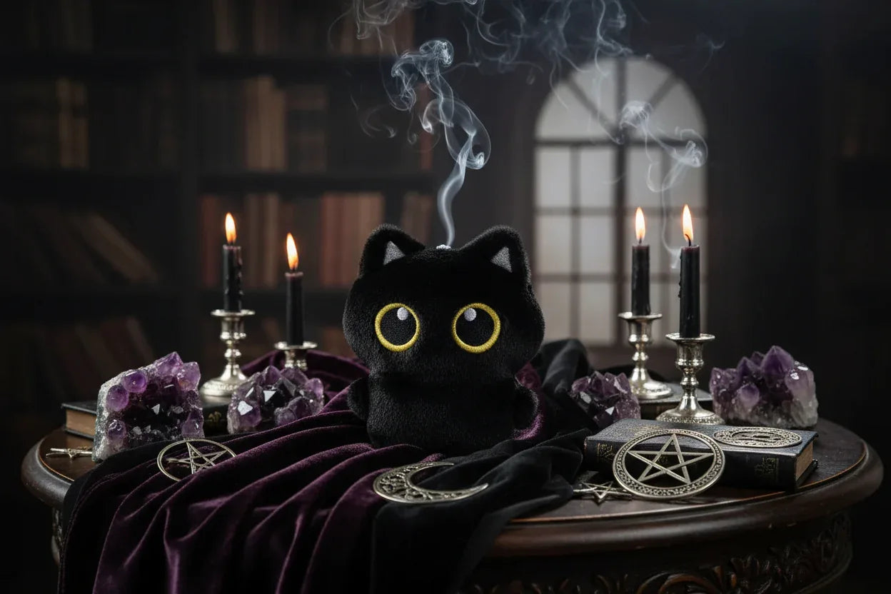 Cat Plush Keychain - Sorceress Sanctuary (Black Cat) / 12cm