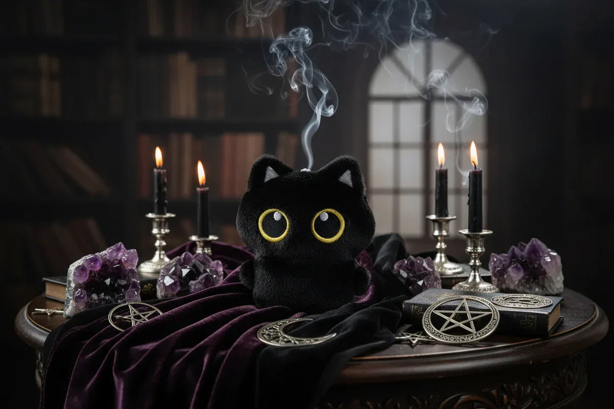 Cat Plush Keychain - Sorceress Sanctuary (Black Cat) / 12cm