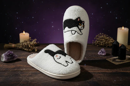 Cat Plush Slippers - Sorceress Sanctuary White / 36-37-White / 38-39-White / 40-41-White / 44-45-White / 42-43