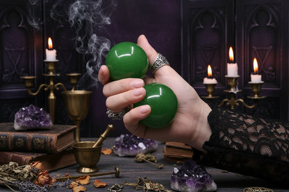 Cat’s Eye Sphere - Sorceress Sanctuary Green / 2pcs