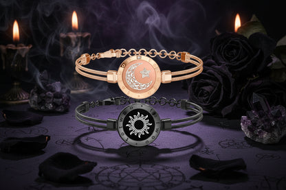 Celestial Couple Bracelets - Sorceress Sanctuary Silvery black A-Black gold B-Silvery black B-Black gold C
