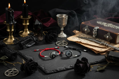 Celestial Couples Bracelet - Sorceress Sanctuary Both Black-Black and  Red