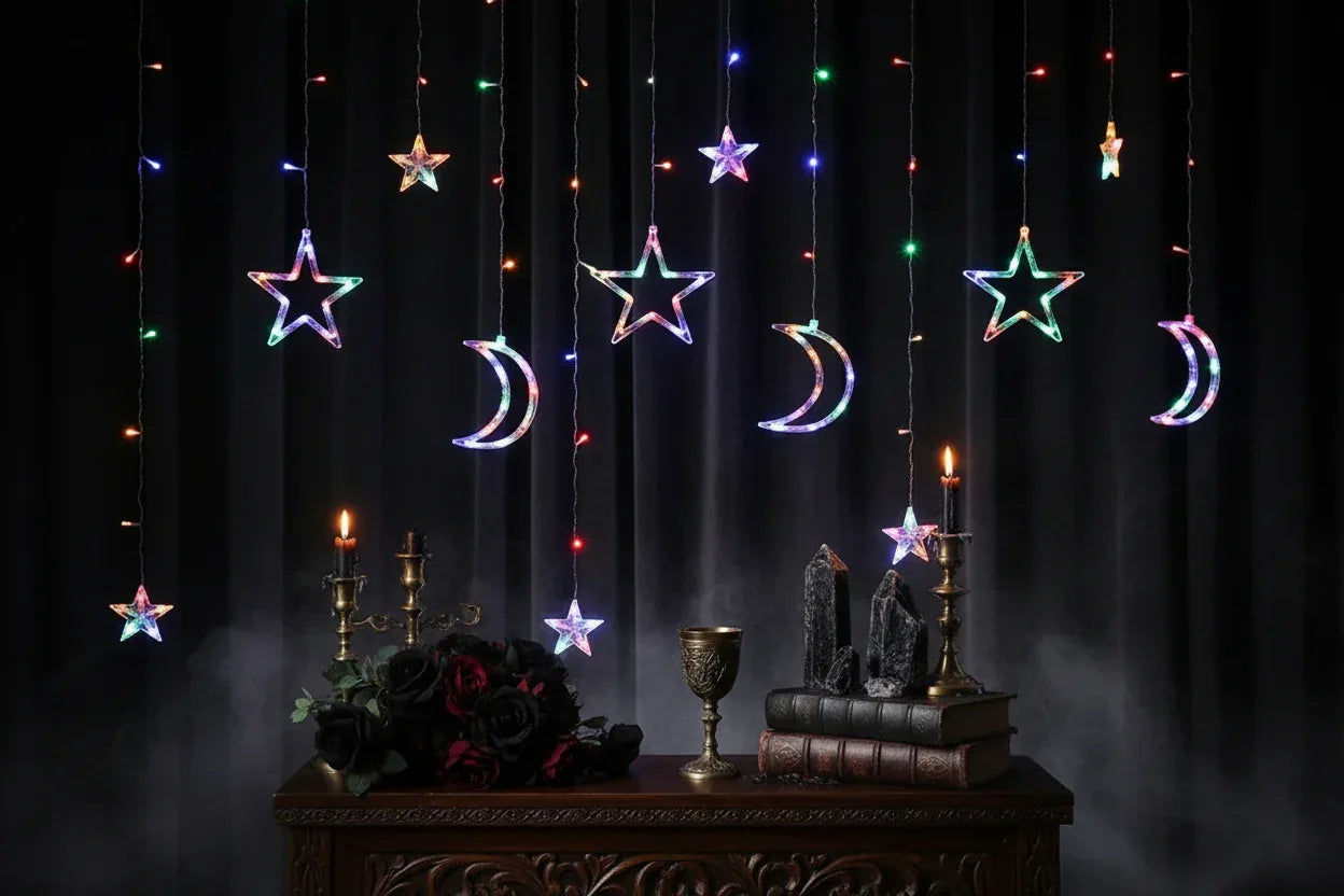 Celestial Curtain Lights - Sorceress Sanctuary Colorful-Warm White