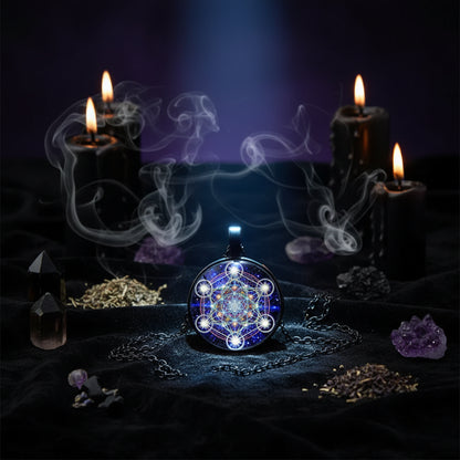 Mandala Sacred Geometry Gemstone Necklace for Women Sorceress Sanctuary