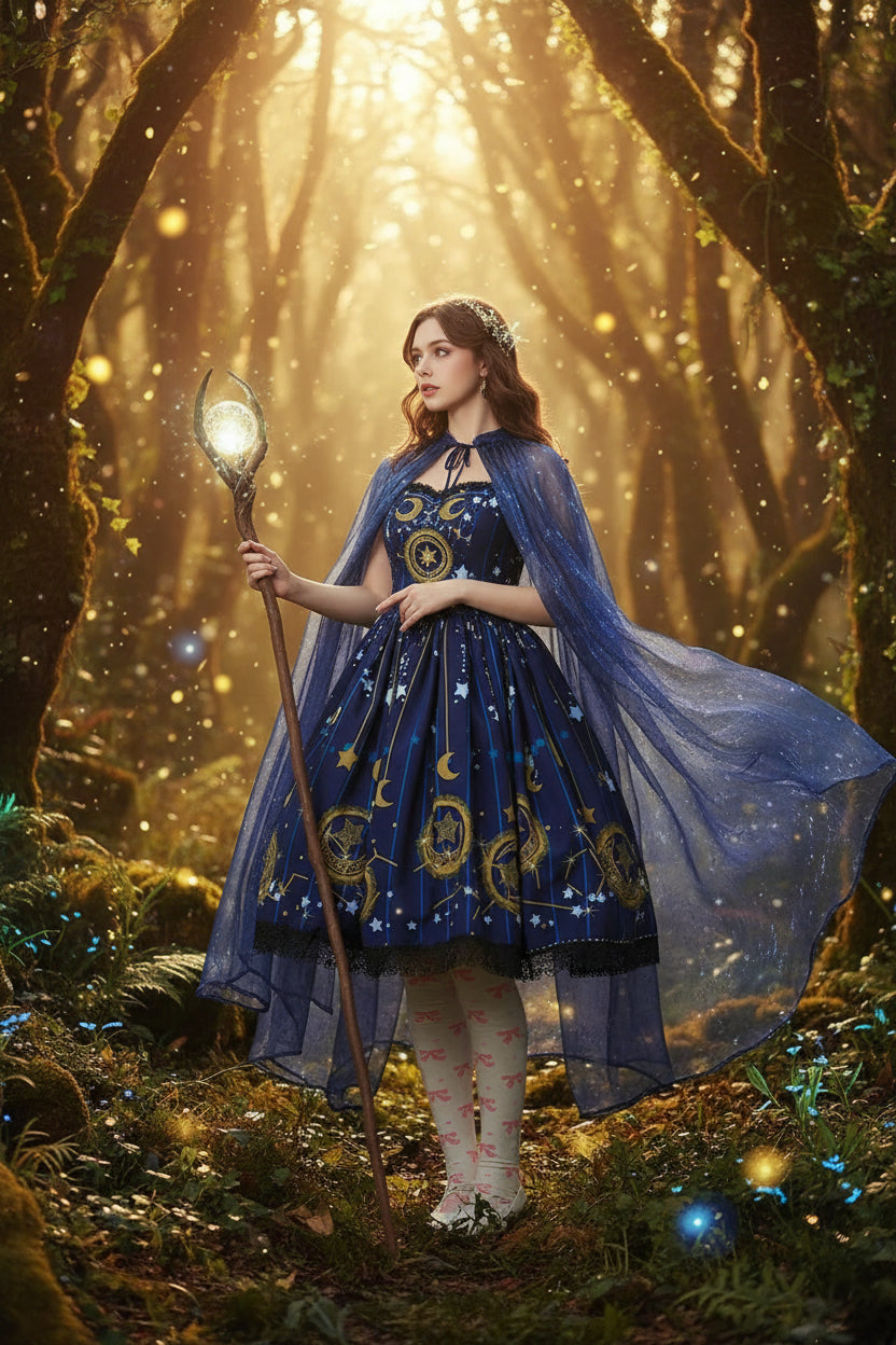 Celestial Moonfall Skirt - Sorceress Sanctuary S-M-L-XL-XXL