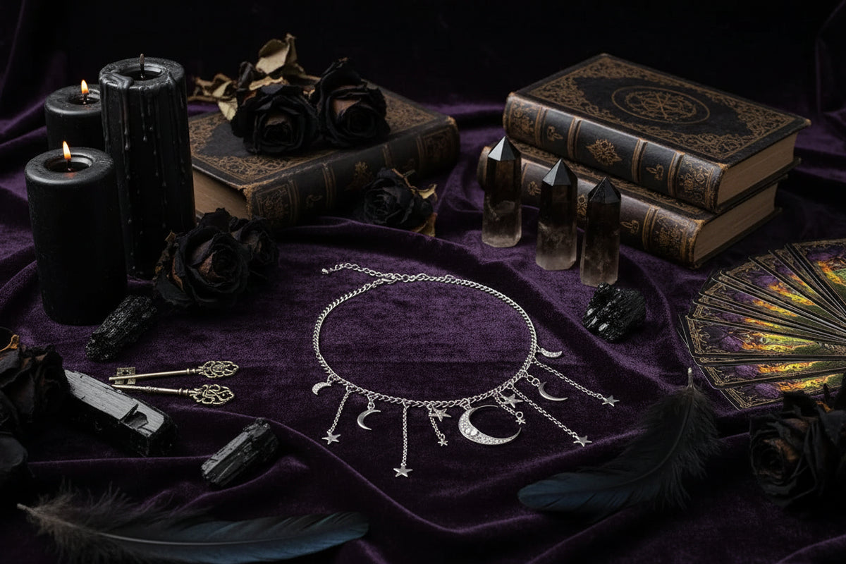 Celestial Tassel Necklace - Sorceress Sanctuary Silver-Gold