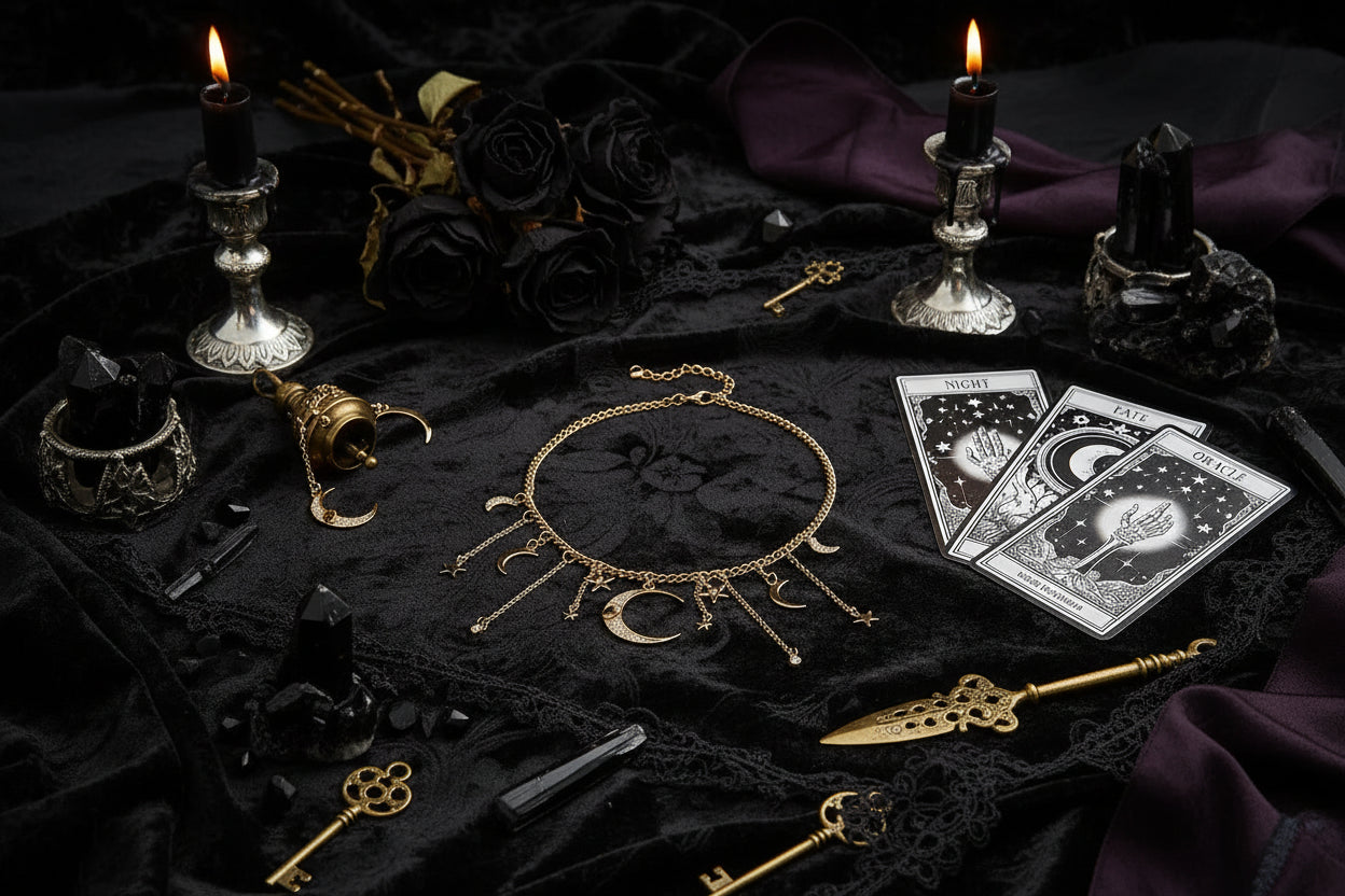 Celestial Tassel Necklace - Sorceress Sanctuary Silver-Gold