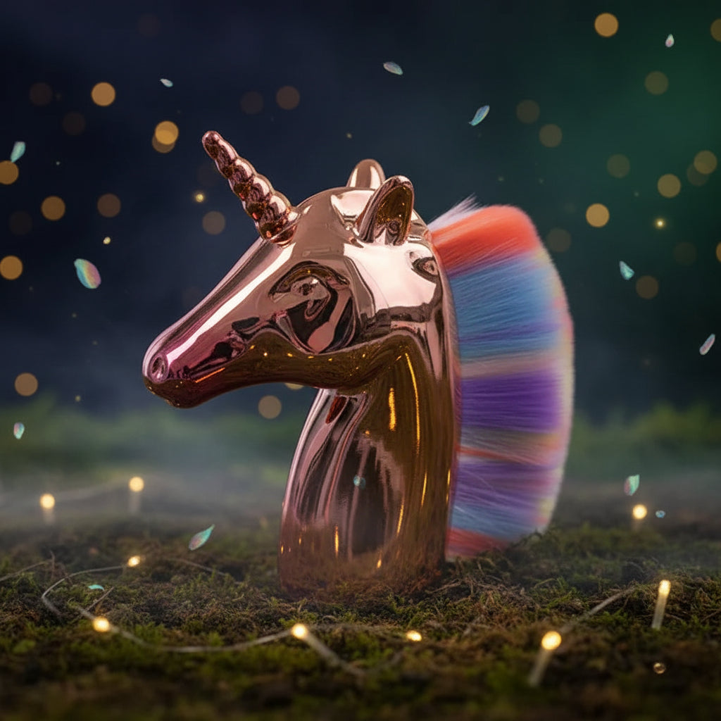 Unicorn Makeup Brushes Set - Rose Gold Powder Brush Sorceress Sanctuary