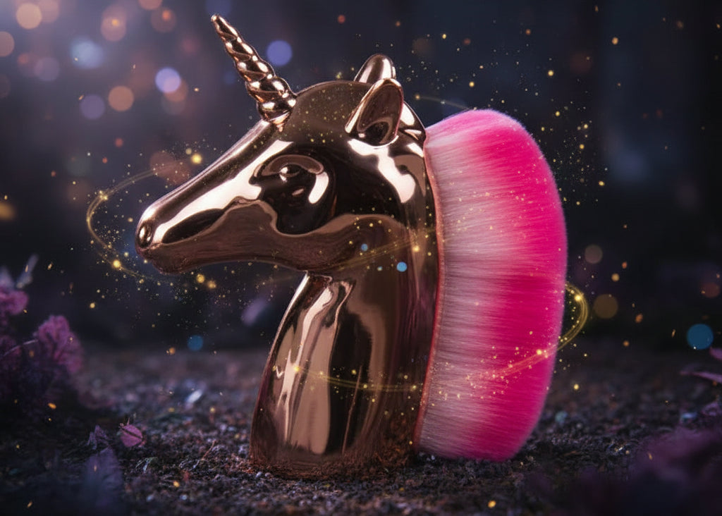Unicorn Makeup Brushes Set - Rose Gold Powder Brush Sorceress Sanctuary