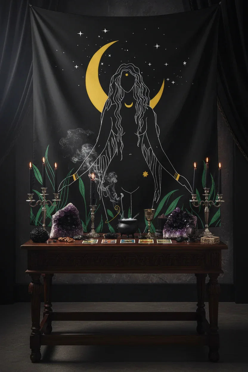 Celestial Witch Tapestry - Sorceress Sanctuary Celestial Goddess / 73x95CM-Celestial Goddess / 100x150CM-Celestial Goddess / 130x150CM-Celestial Goddess / 150x200CM-Celestial Goddess / 180x230CM