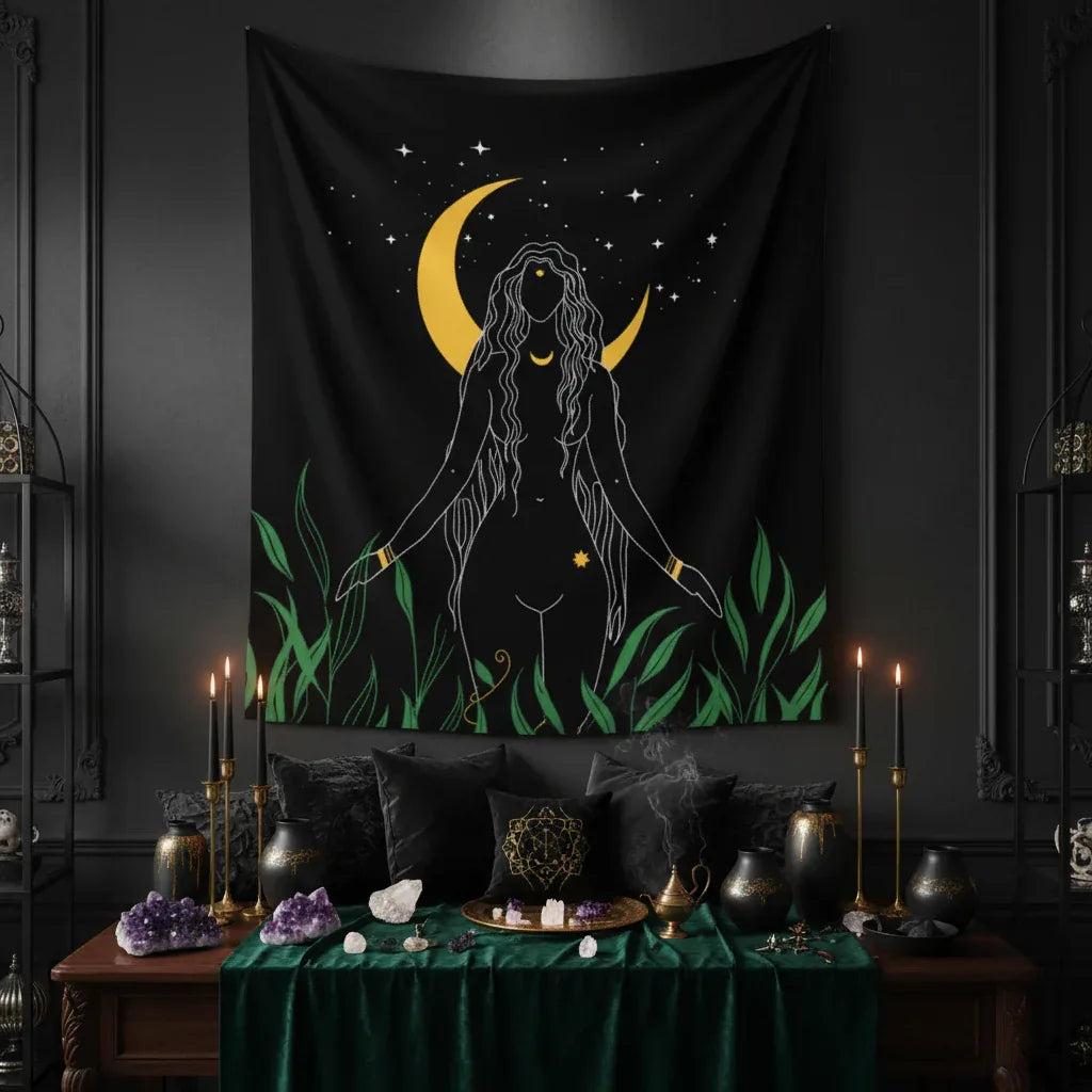 Celestial Witch Tapestry - Sorceress Sanctuary Celestial Goddess / 73x95CM-Celestial Goddess / 100x150CM-Celestial Goddess / 130x150CM-Celestial Goddess / 150x200CM-Celestial Goddess / 180x230CM