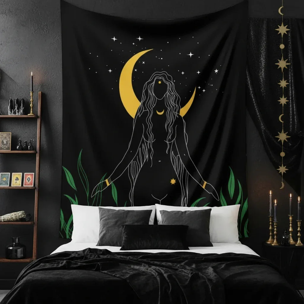 Celestial Witch Tapestry - Sorceress Sanctuary Celestial Goddess / 73x95CM-Celestial Goddess / 100x150CM-Celestial Goddess / 130x150CM-Celestial Goddess / 150x200CM-Celestial Goddess / 180x230CM