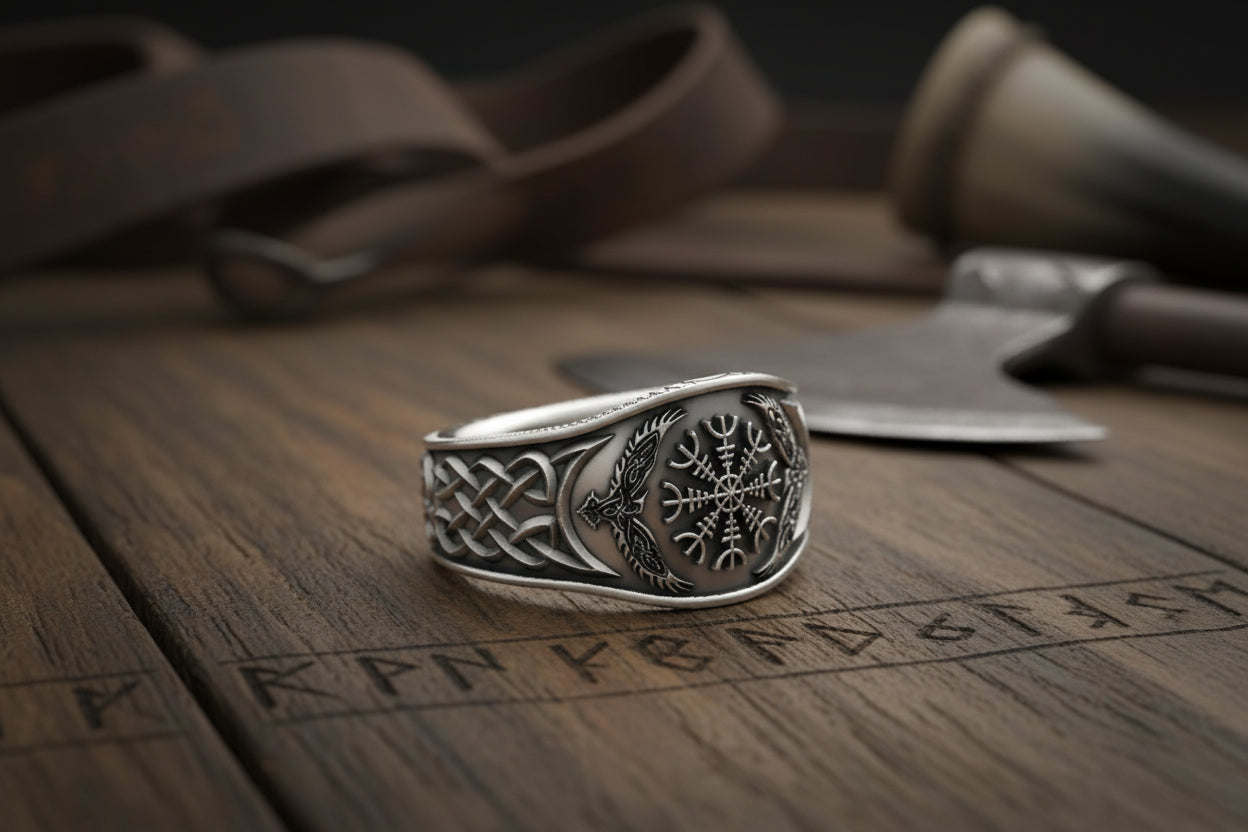 Celtic Compass Ring - Sorceress Sanctuary Silver / 7 number-Silver / 8 number-Silver / 9 number-Silver / 10 number-Silver / 11 number