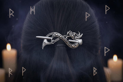 Celtic Dragon Clip - Sorceress Sanctuary Silver  