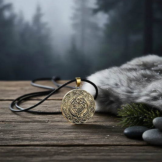 Celtic Dragon Necklace - Sorceress Sanctuary Bronze-Ancient silver