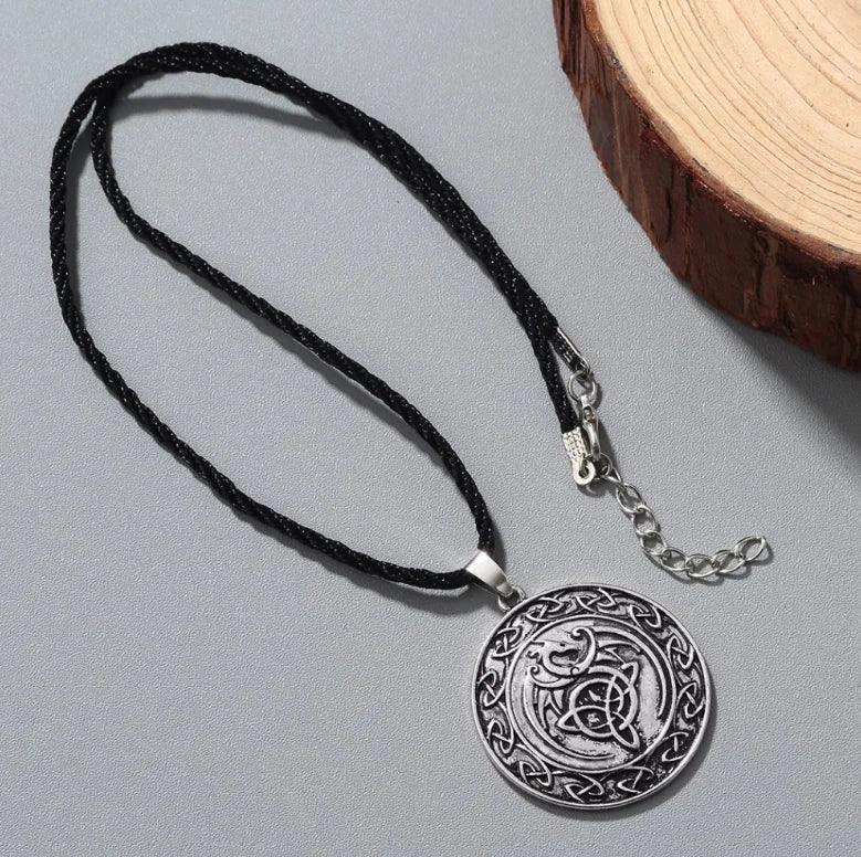 Celtic Dragon Necklace - Sorceress Sanctuary Bronze-Ancient silver