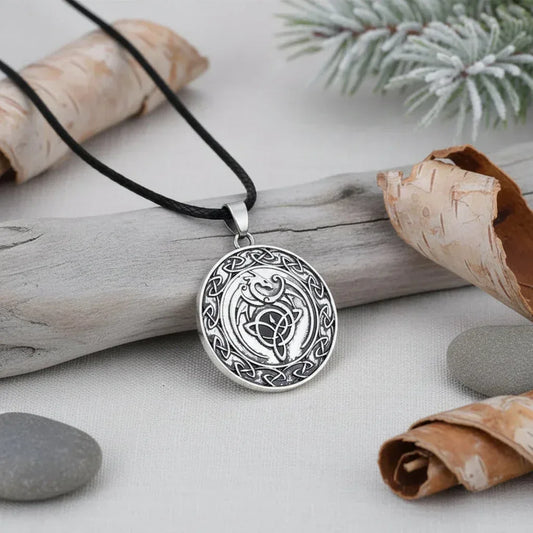 Celtic Dragon Necklace - Sorceress Sanctuary Bronze-Ancient silver