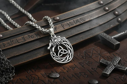 Celtic Dragon Necklace - Sorceress Sanctuary Pendant-Pendant + chain