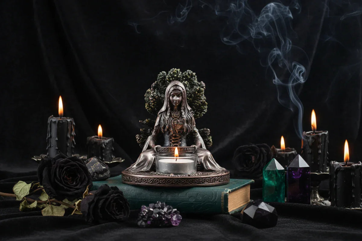 Celtic Goddess - Sorceress Sanctuary Deusa (Não acompanha velas)