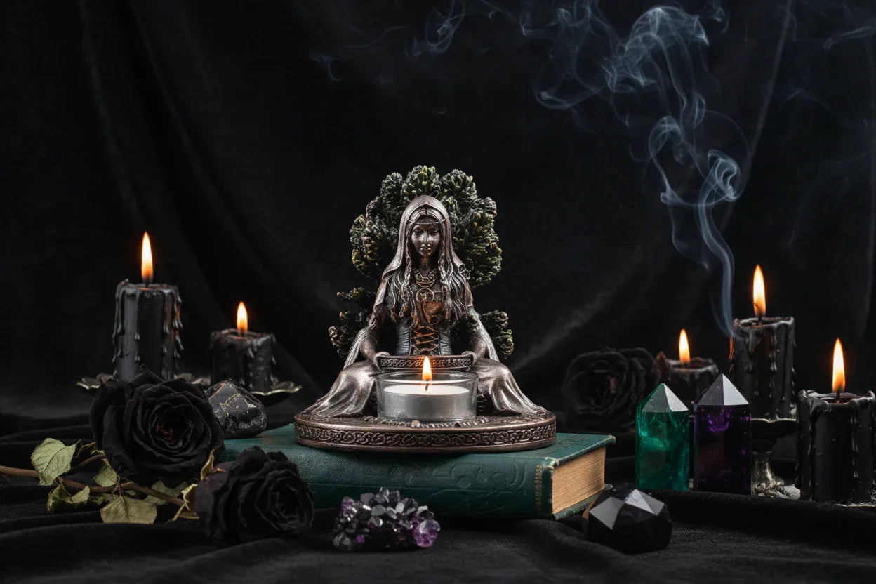 Celtic Goddess - Sorceress Sanctuary Deusa (Não acompanha velas)