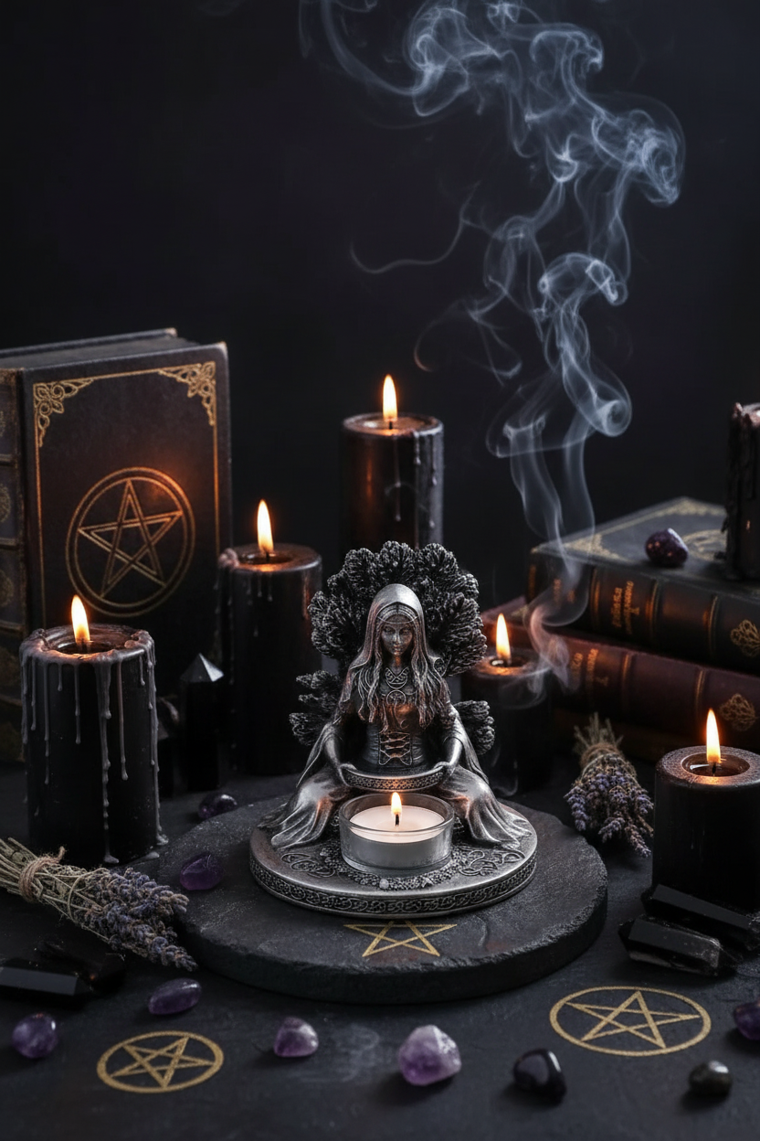 Celtic Goddess - Sorceress Sanctuary Deusa (Não acompanha velas)