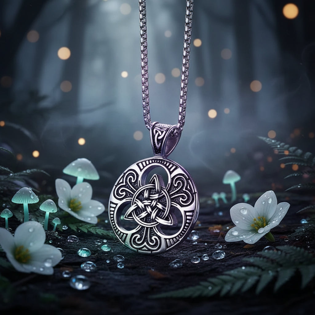 Vintage Punk Irish Celtic Knot Pendant Necklace Sorceress Sanctuary