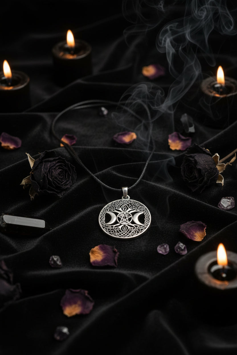 Celtic Moon Necklace - Sorceress Sanctuary Gold-Silver