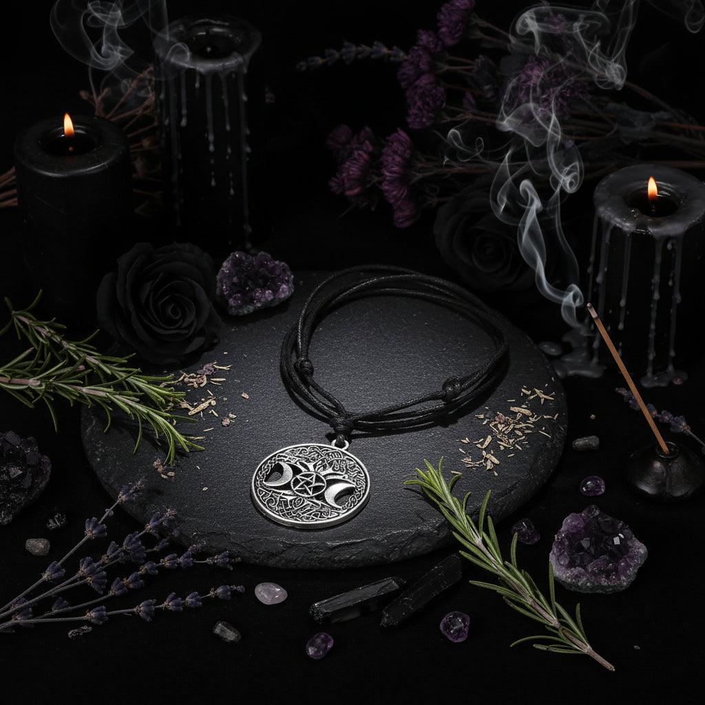 Celtic Moon Necklace - Sorceress Sanctuary Gold-Silver