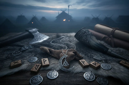 Celtic Moon Necklace - Sorceress Sanctuary Silver