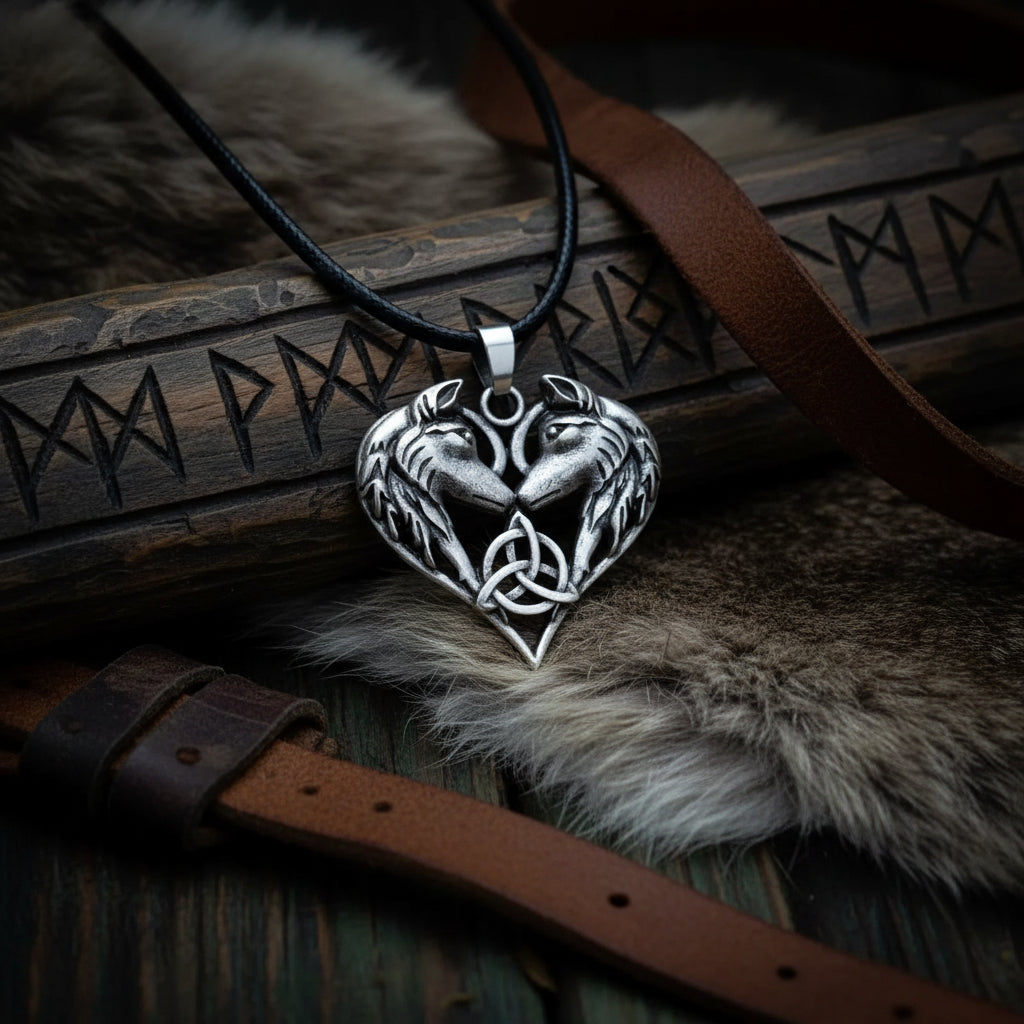 Celtic Wolf Necklace - Sorceress Sanctuary Antique silver BSK chain-Antique bronze BSK chain-Antique bronze leather cord-antique silver leather rope