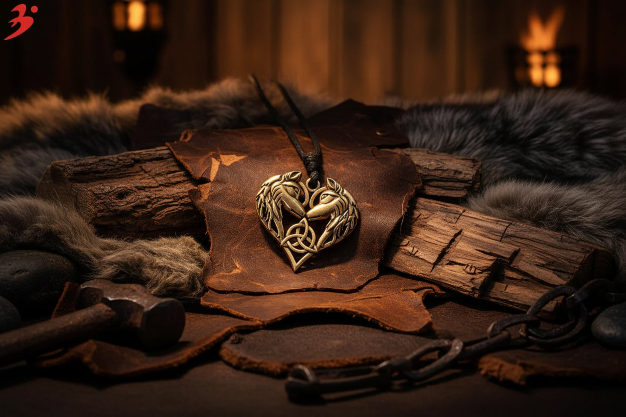 Celtic Wolf Necklace - Sorceress Sanctuary Antique silver BSK chain-Antique bronze BSK chain-Antique bronze leather cord-antique silver leather rope