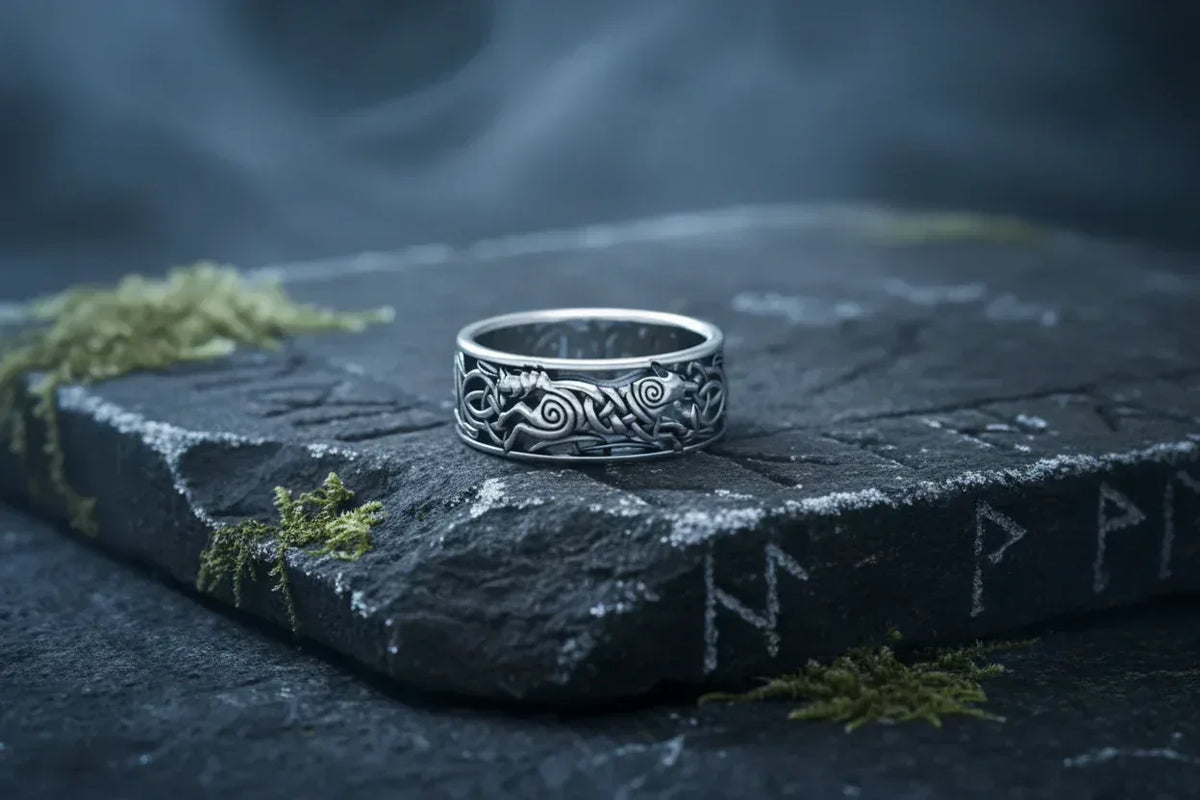 Celtic Wolf Ring - Sorceress Sanctuary Black / 7-Black / 8-Black / 9-Black / 10-Black / 11