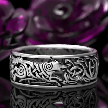 Celtic Wolf Ring - Sorceress Sanctuary Black / 7-Black / 8-Black / 9-Black / 10-Black / 11