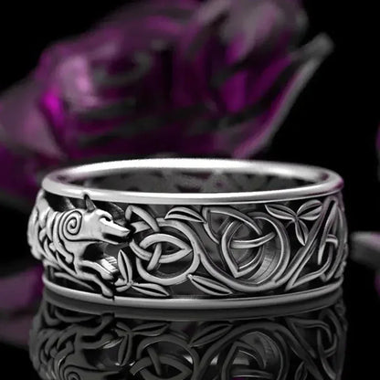 Celtic Wolf Ring - Sorceress Sanctuary Black / 7-Black / 8-Black / 9-Black / 10-Black / 11