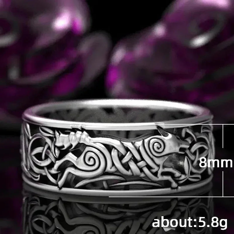 Celtic Wolf Ring - Sorceress Sanctuary Black / 7-Black / 8-Black / 9-Black / 10-Black / 11