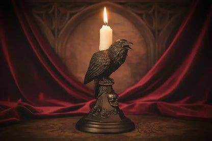 Ceremonial Candle Holders - Sorceress Sanctuary Owl-Crow