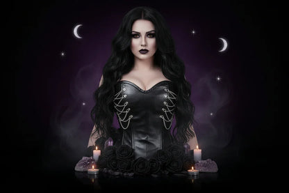 Chain Witch Corset - Sorceress Sanctuary Black / S-Black / M-Black / L-Black / XL-Black / 2XL