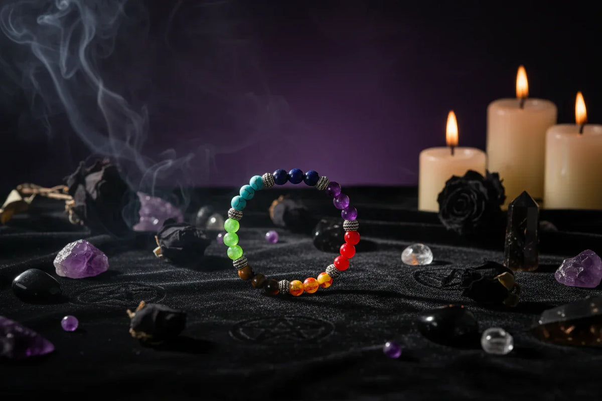 Chakra Balance Bracelet - Sorceress Sanctuary Gold-Silver 3pcs-Silver 10pcs-Silver-Silver 2pcs