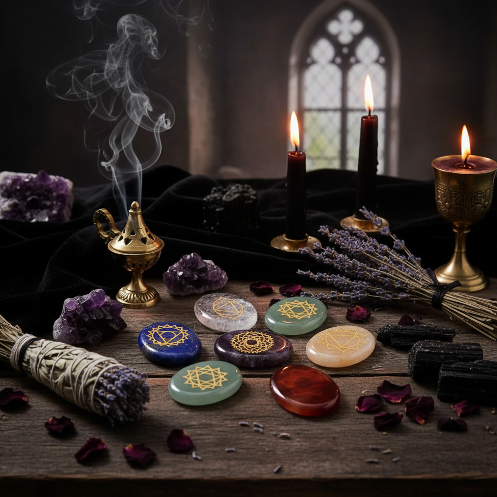 Chakra Energy Runes - Sorceress Sanctuary 30x25x6mm Set
