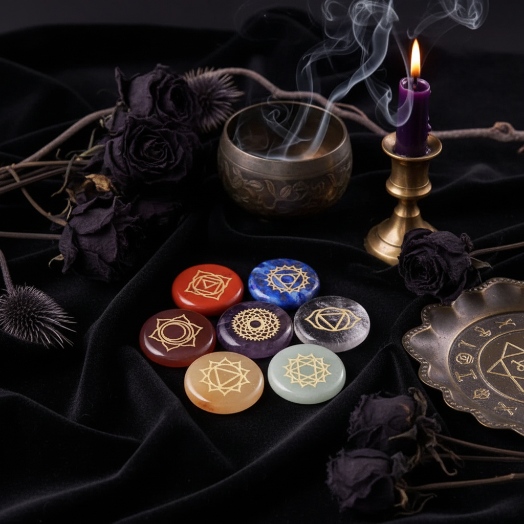 Chakra Energy Runes - Sorceress Sanctuary 30x25x6mm Set