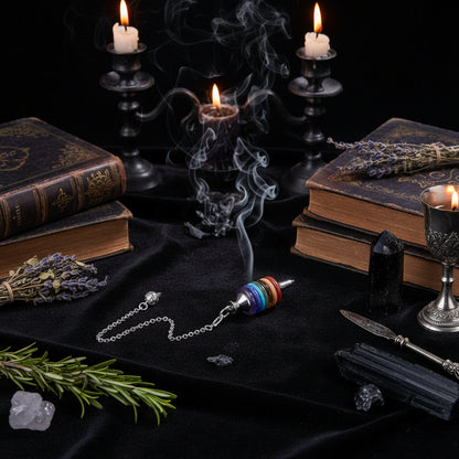 Chakra Pendulum - Sorceress Sanctuary Seven chakras