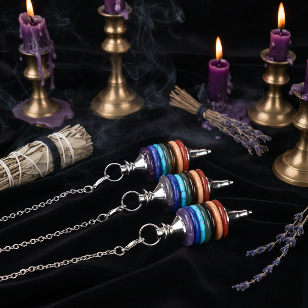 Chakra Pendulum - Sorceress Sanctuary Seven chakras