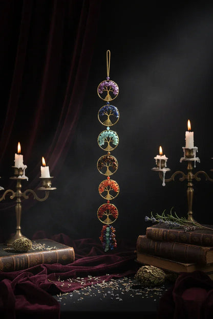 Crystal Chakra Life Tree - Sorceress Sanctuary Crystal Lucky Tree Pendant