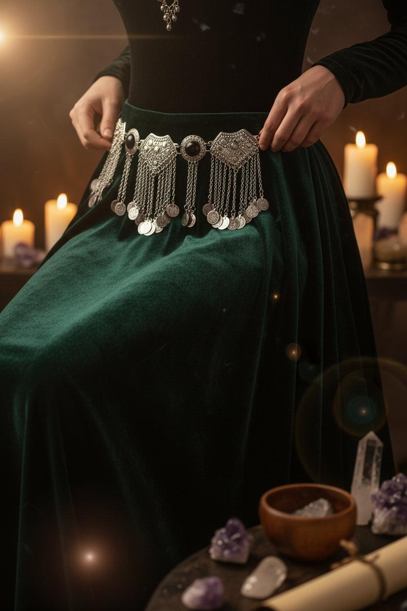 Coin Waist Chain - Sorceress Sanctuary blue-black