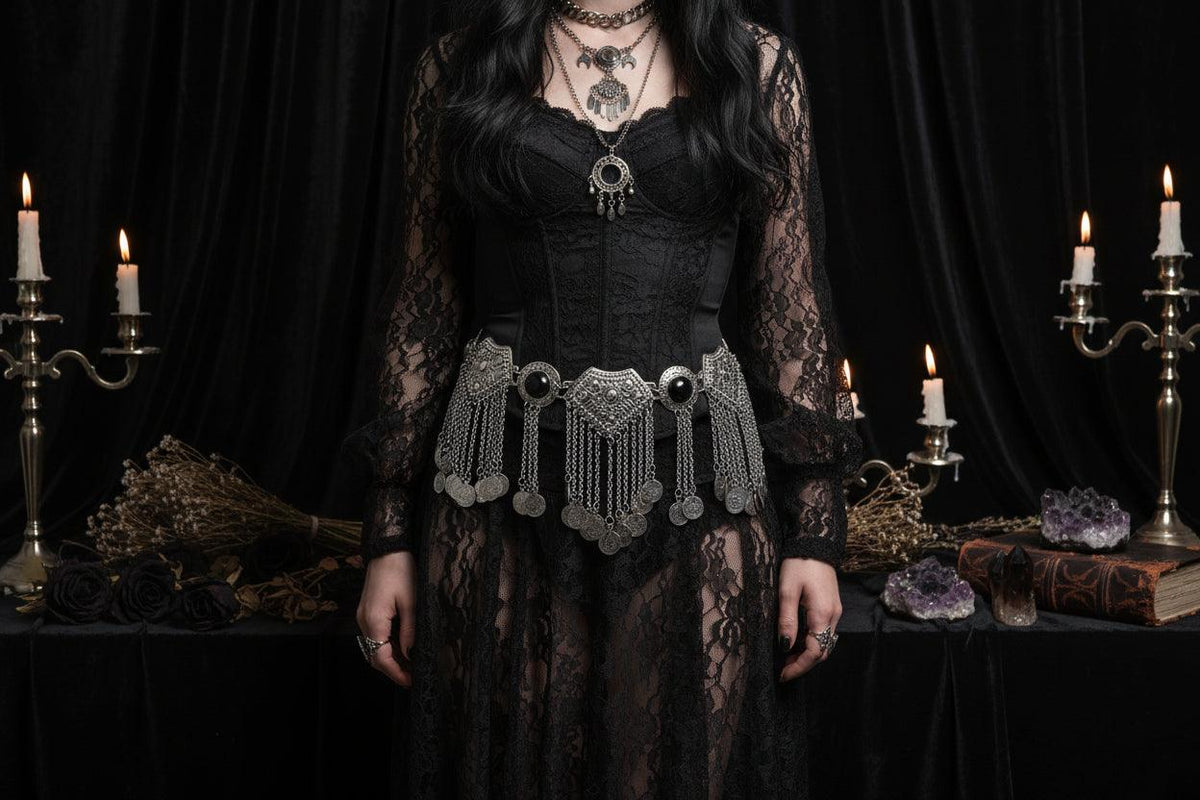 Coin Waist Chain - Sorceress Sanctuary blue-black