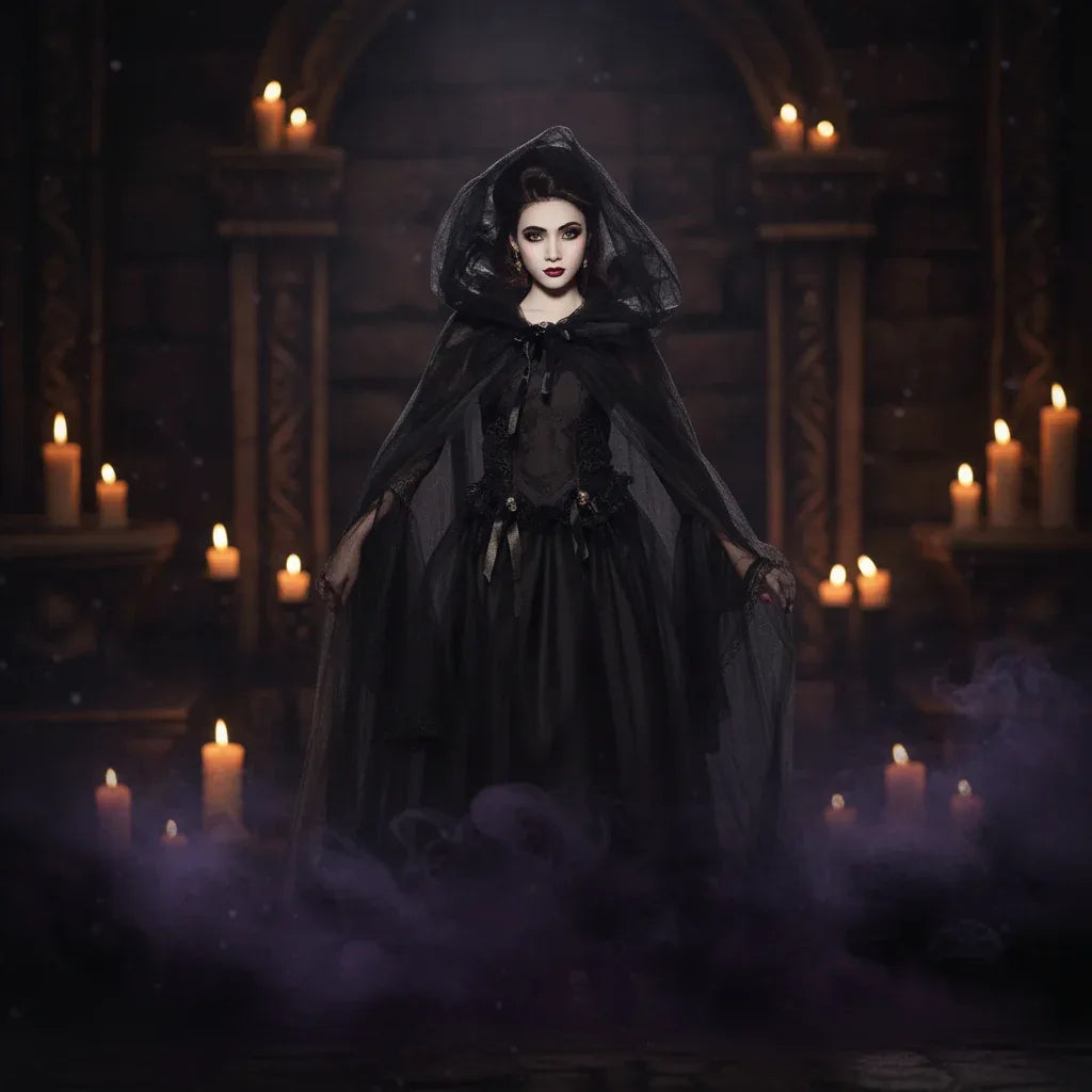 Complete Witch Outfit - Sorceress Sanctuary Black / L-Black / M-Black / S-Black / XL-Black / XXL