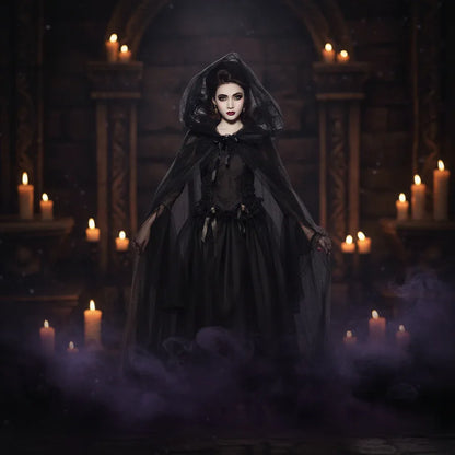 Complete Witch Outfit - Sorceress Sanctuary Black / L-Black / M-Black / S-Black / XL-Black / XXL