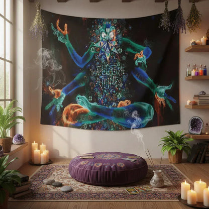Cosmic Abstract Tapestry - Sorceress Sanctuary 150×100cm-150×130cm-200×150cm